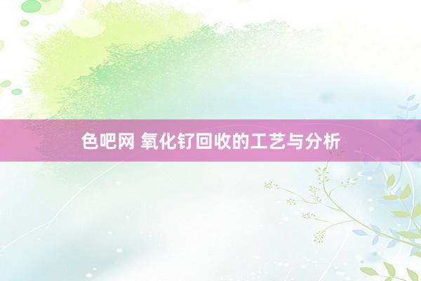 色吧网 氧化钌回收的工艺与分析