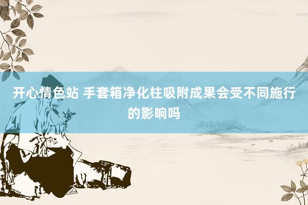 开心情色站 手套箱净化柱吸附成果会受不同施行的影响吗